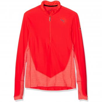PUMA L/S 1/2 Zip Top - Camiseta técnica para hombre, color rojo, talla L