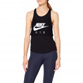 Nike W NK Air GX Tank, Mujer, Black/White, S