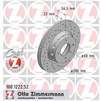 Zimmermann 100,1222.52 Freno de Disco Delantero, Perforado, Sport Coat Z