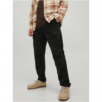 Jack & Jones Men's Carrot Fit Black Cargo Trousers 28W X 32L