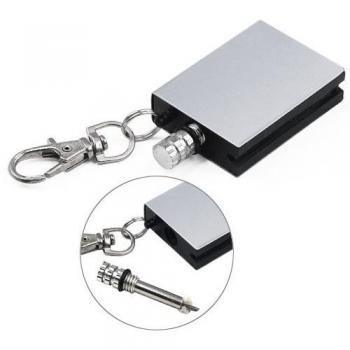 Nabati permanente Match Box Mechero de metal con llavero – -- Ideal para cigarrillos, Color Rojo