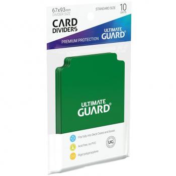 Ultimate Guard Card Dividers Tarjetas Separadoras para Cartas Tamaño Estándar Verde