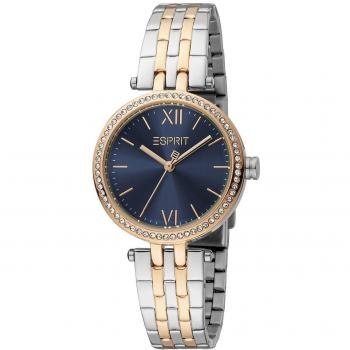 Reloj Esprit Multicolor para Mujer - ES1L327M0105, esfera multicolor, correa de acero inoxidable, resistente al agua hasta 30 metros, diseño elegante y moderno