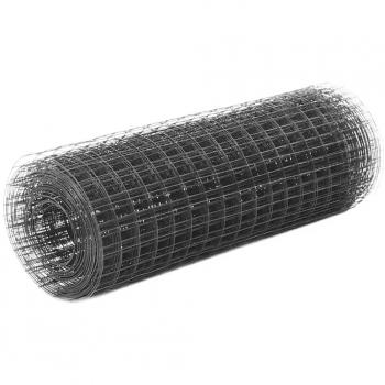 vidaXL Alambrada de Gallinero Malla Valla Red de Alambre Acero Revestimiento PVC