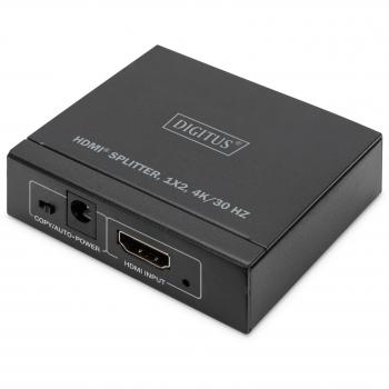 Divisor de video 2x HDMI Digitus DS-45340, 4K/30Hz, permite duplicar una señal HDMI a dos pantallas simultáneamente