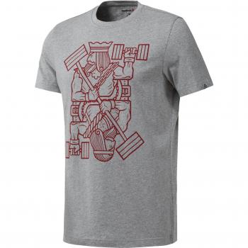 Reebok King of Training Camiseta, Hombre, Gris