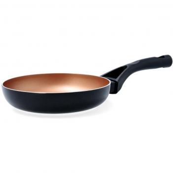Sartén Pyrex Action Aluminio Prensado 28CM Cobre Brillo Antiadherente, ligero y manejable, mango con diseño de abertura para máxima estabilidad, 2 capas antiadherentes, libre de PFO