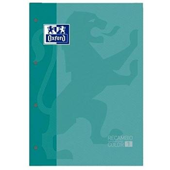 Oxford Classic - Recambio de Cuaderno A4, 80 Hojas, Cuadrícula 5x5, Color Menta Hielo, 90 grs