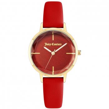 Juicy Couture Women's Quartz Watch JC1326GPRD (34 mm) - Gold/Red Transparent