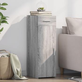 Aparador Sonoma de madera multicapa gris 30x42,5x93 cm