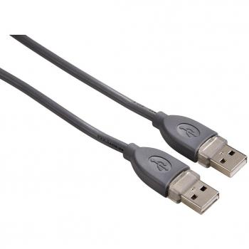 Hama 039664 - Cable de USB de tipo A a USB de tipo A, 1,8 m, color gris