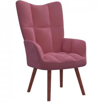 Sillón de relax de terciopelo en varios colores (gris claro, gris oscuro, verde oscuro, rosa) - Sillón cómodo para dormitorio y ocio