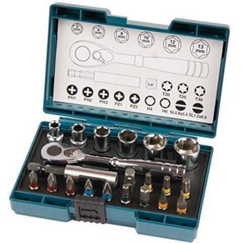 Makita B-54081 - Set puntas+llave carraca
