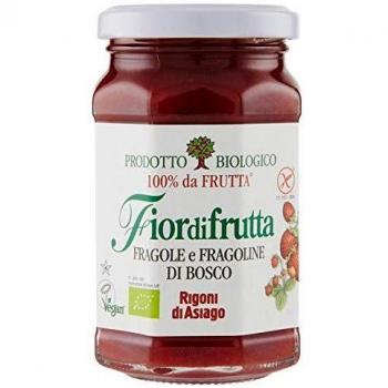 Mermelada Bio de Fresas y Fresas Silvestres Sin Azúcar 250g - Rigoni di Asiago