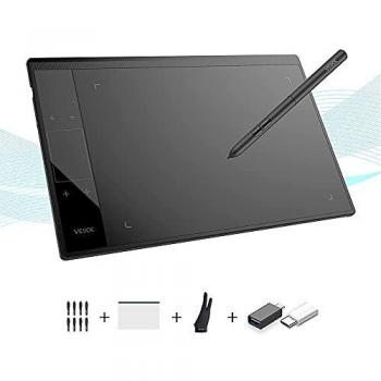 VEIKK Tableta de Dibujo A30 V2 de 10 x 6 Pulgadas con lápiz sin batería y 8192 Niveles de presión Profesionales