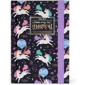 Agenda diaria 2024-2025 Legami Panda multilingüe, 16 meses, tamaño pequeño (9,5 x 13,5 cm), cierre con elástico, papel certificado FSC, planificador mensual