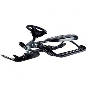 Trineo STIGA Snowracer Color Pro - Gris Grafito, con Volante y Freno, Soporta hasta 90 kg, Apto para Niños y Adultos