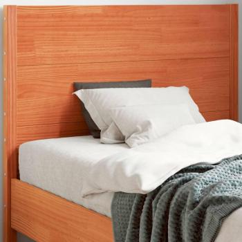 Cabecero de cama de madera maciza de pino marrón cera 100 cm Wera Vidaxl