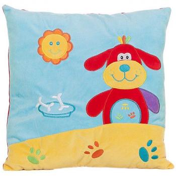 Cojín decorativo con diseño de perrito 30x30 cm, relleno suave y funda de poliéster, fácil de lavar y mantener