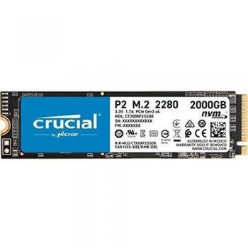 Crucial P2 CT2000P2SSD8 Disco Duro sólido Interno SSD de 2TB, de hasta 2400 MB/s