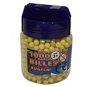 Botella de 1000 Bolas Amarillos 6mm de plástico para Recarga Pistola