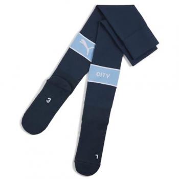 Puma Manchester City Home Football Socks 2024-25, Blue/Marine, Sizes 12-2