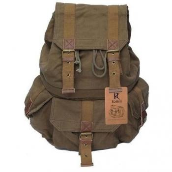 Kattee - Estilo Militar, lona, mochila para cámara réflex como Sony Canon Nikon Olympus