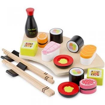 New Classic Toys Toys-10593 Pretend Play-Sushi Set, Multicolore Color