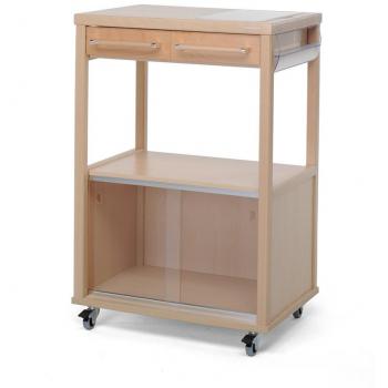 Carrito de Cocina Benchef Natural con Tablero de Corte - Foppapedretti