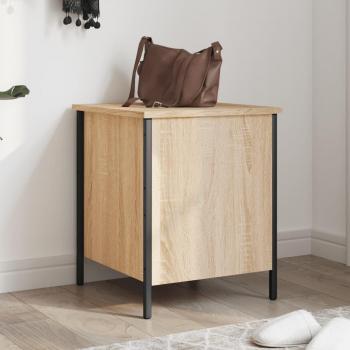 Banco de almacenamiento de madera de roble Sonoma 40x42,5x50 cm