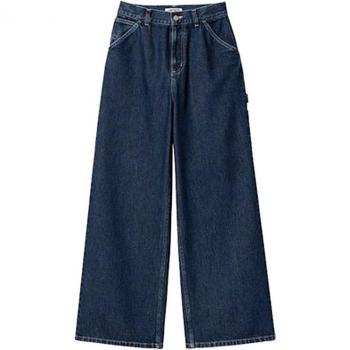 Carhartt WIP Women's Wide Leg Blue Baggy Jeans Size W27