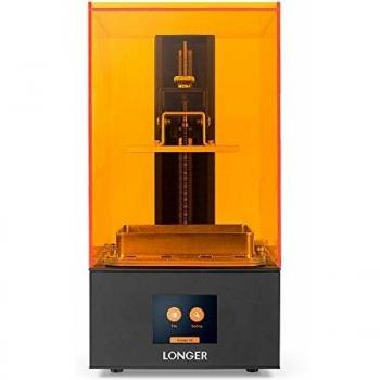 LONGER Orange 10 Impresora 3D, Resina Impresora 3D SLA con Iluminación LED Paralela, Cuerpo de Metal Completo, 98mm x 55mm x 140mm Tamaño de Impresión, Advertencia de Temperatura