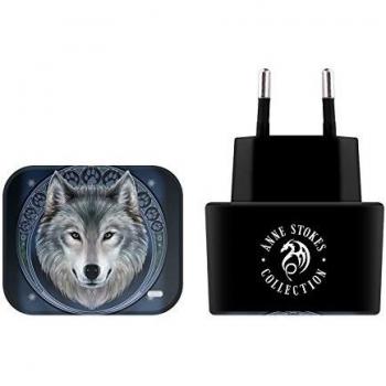 Official Anne Stokes Lunar Various Art Black EU Charger & Micro-USB Cable for Huawei Stream S 302HW