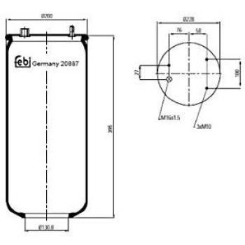 Fuelle de suspensión neumática FEBI BILSTEIN 20887