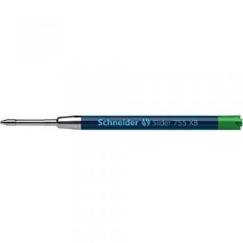 Recarga de bolígrafo Schneider Slider 755 XB 0,7 mm Verde - Gran capacidad, documentable