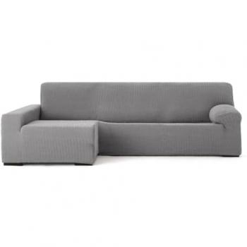 Funda para chaise longue de brazo largo izquierdo Eysa JAZ Gris 180 x 120 x 360 cm