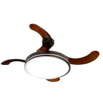 Ventilador de Techo Plegable con Luz LED 106 cm - 4 Aspas, 6 Niveles de Velocidad, Potencia 65 W
