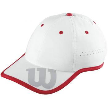 Wilson Gorra, Brand Hat, Protección UV, Ajustable, Talla única, Blanco/rojo/gris, WRA733702