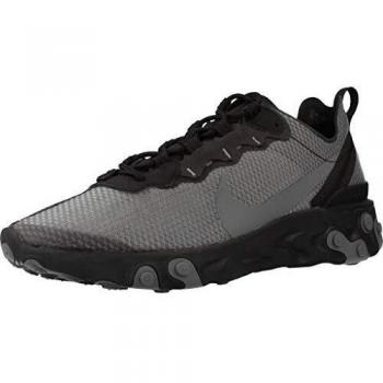 Nike Men's React Element 55 Se Shoe Running, Black/Dark Grey, 10 UK