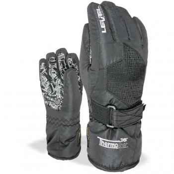 Level Handschuh Junior - Guantes de esquí para niño, color negro, talla DE: VI