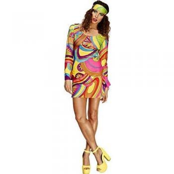 Disfraz Sexy de Hippie Flower Power para Mujer - Talla M