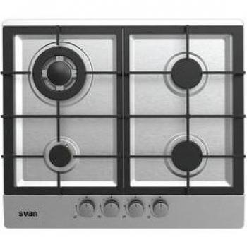 Encimera de gas SVAN SGW4600X 8500W 4 fuegos ignición automática inox 59,5 cm