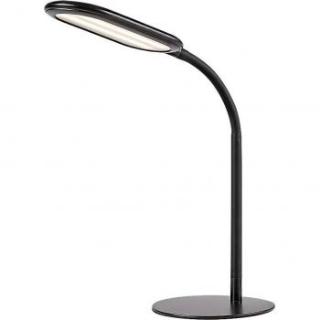 Lámpara Flexo LED 10W Regulable 3000-6000K Negra Metal con Interruptor Táctil IP20 ADELMO