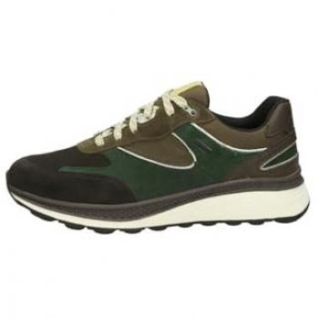 Zapatillas Geox Spherica Actif X1 ABX para Hombre, color Marrón Oscuro/Verde Oscuro, modelo U46HGA, con cordones, estilo casual, cómodas y versátiles, ideales para invierno