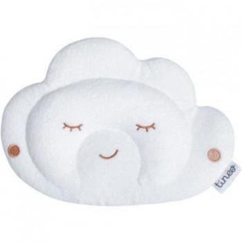 Cojín Tineo Cloudy Blanco - Cojín decorativo de diseño moderno, color blanco, tejido suave y acolchado, ideal para el hogar y la decoración de interiores