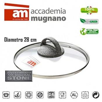Tapa de vidrio 28 cm - Accademia Mugnano CUORE DI PIETRA