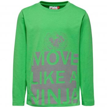 LEGO Wear Ninjago-Tiger 116-Langarmshirt, Camisa Manga Larga para Niños, Verde