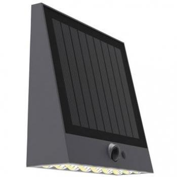 Aplique solar Raksa 1000LM 4000K 5.2W negro IP54