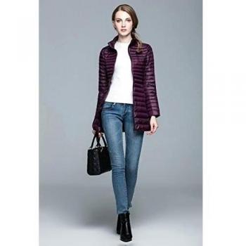 WJP mujeres ultra ligero de la chaqueta poco voluminoso abajo Outwear amortiguar por la chaqueta W-2319