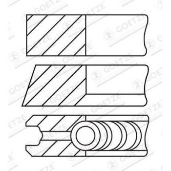 Juego de aros de pistón GOETZE ENGINE 08-449700-10